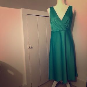 J.Crew Sophia bridesmaid dress in satin green